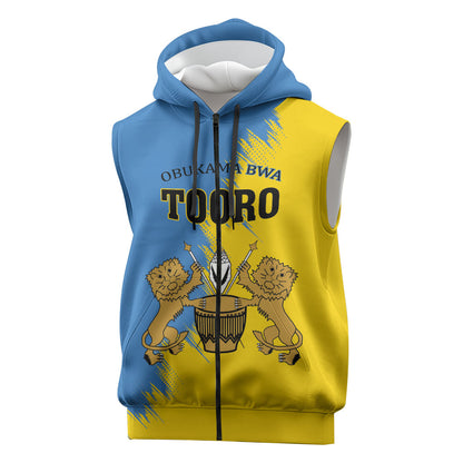 Personalised Kingdom of Tooro Sleeveless Zip Hoodie Obukama bwa Tooro