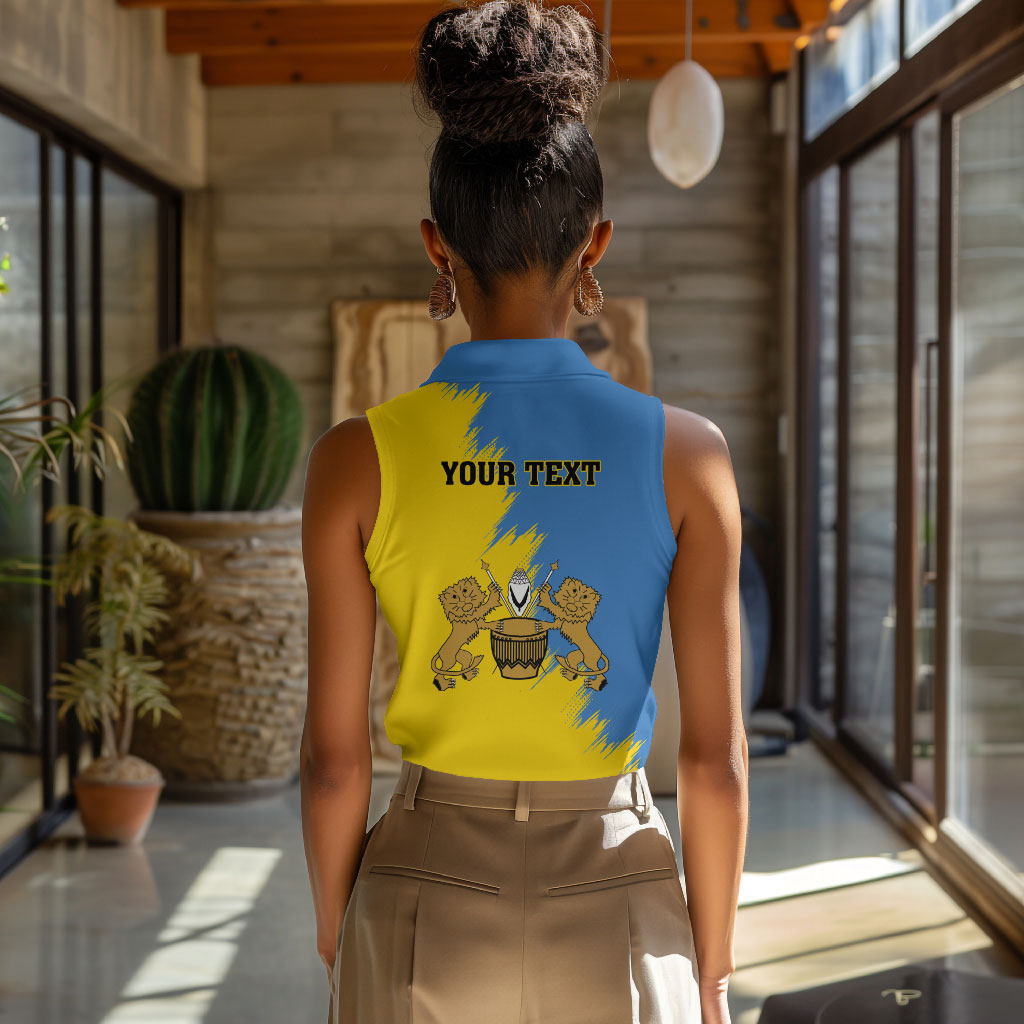 Personalised Kingdom of Tooro Women Sleeveless Polo Shirt Obukama bwa Tooro
