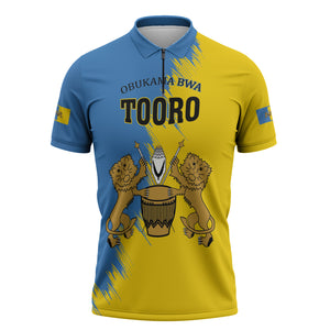 Personalised Kingdom of Tooro Zipper Polo Shirt Obukama bwa Tooro