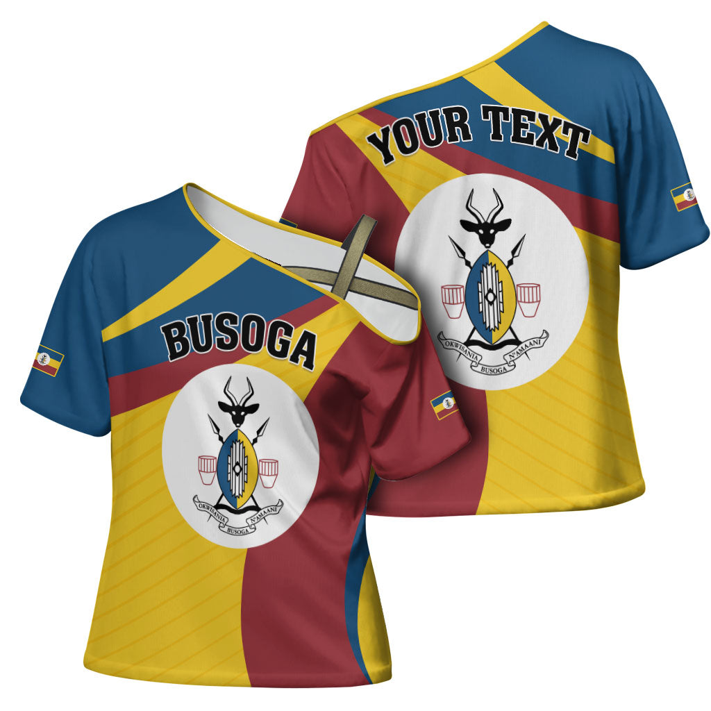 Personalised Kingdom of Busoga Cross Shoulder Shirt Land of the Soga