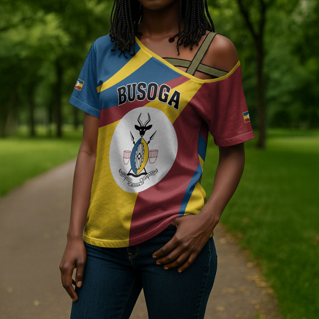 Personalised Kingdom of Busoga Cross Shoulder Shirt Land of the Soga