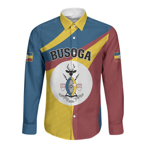 Personalised Kingdom of Busoga Long Sleeve Button Shirt Land of the Soga