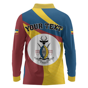 Personalised Kingdom of Busoga Long Sleeve Polo Shirt Land of the Soga