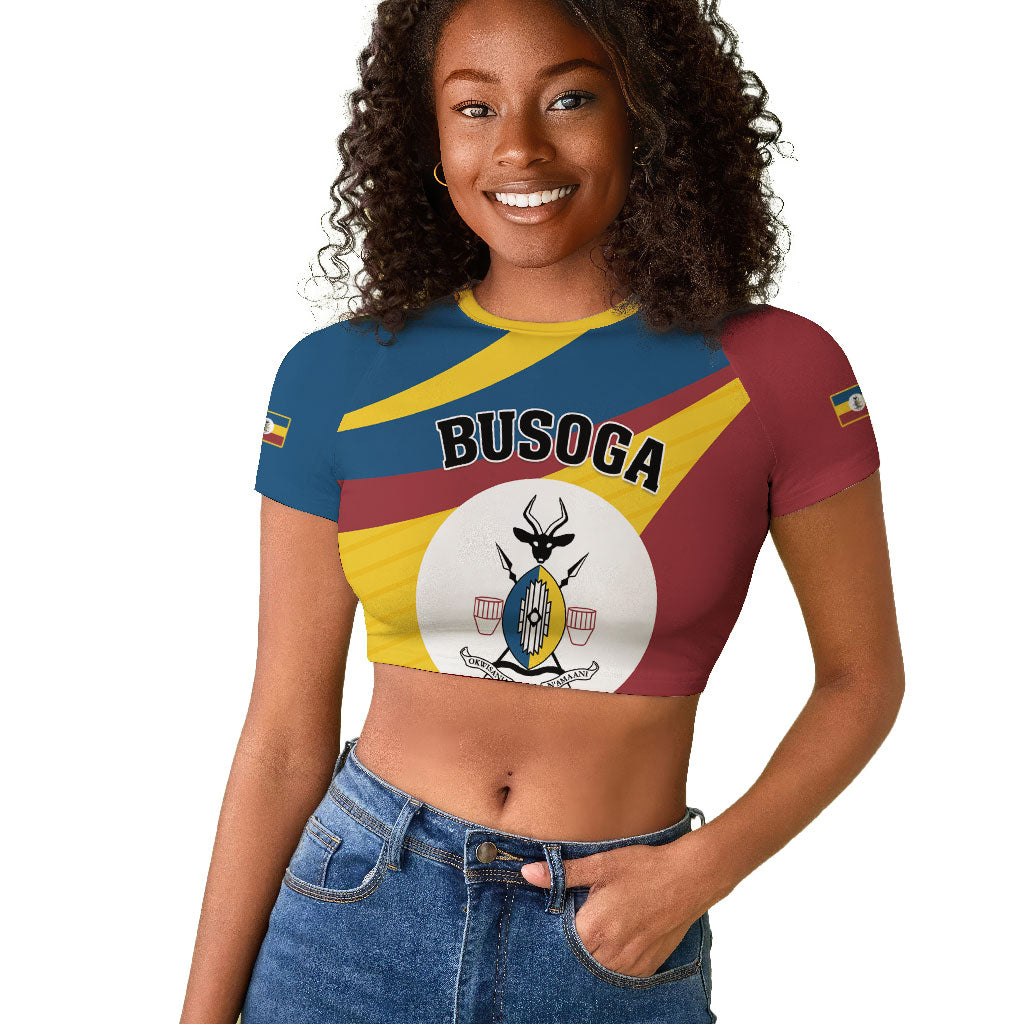 Personalised Kingdom of Busoga Raglan Cropped T shirt Land of the Soga