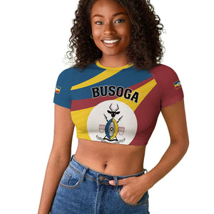 Personalised Kingdom of Busoga Raglan Cropped T shirt Land of the Soga