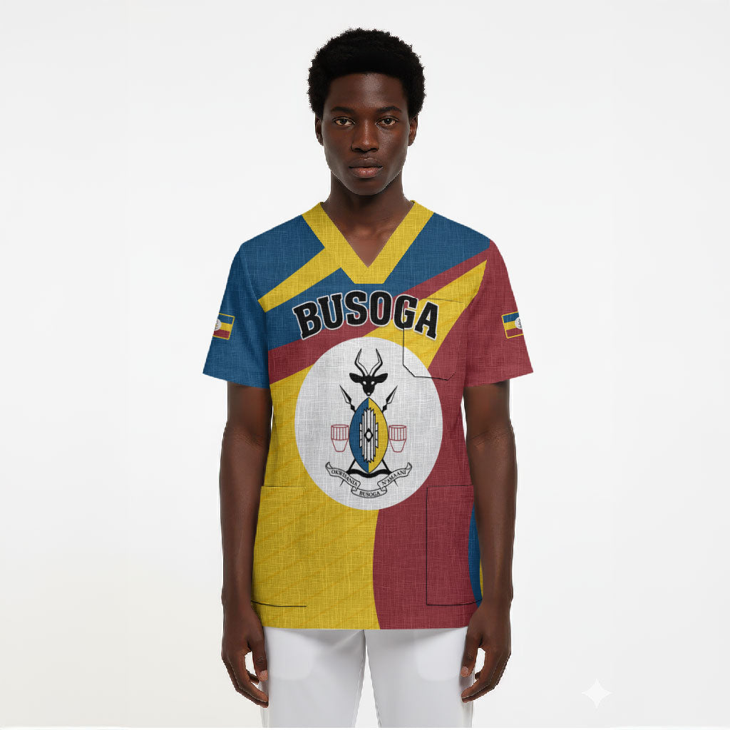 Personalised Kingdom of Busoga Scrub Top Land of the Soga