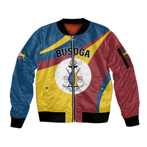 Personalised Kingdom of Busoga Sleeve Zip Bomber Jacket Land of the Soga