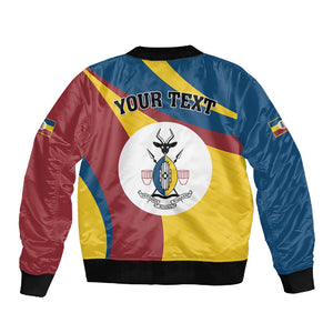 Personalised Kingdom of Busoga Sleeve Zip Bomber Jacket Land of the Soga