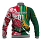 Custom South Africa and England Rugby Baseball Jacket - The Red Rose with Protea Pattern LT01