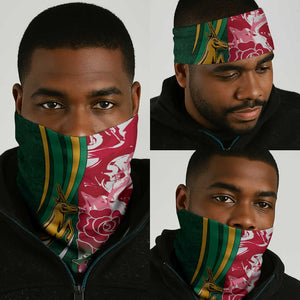 South Africa and England Rugby Neck Gaiter - The Red Rose Protea Pattern LT01