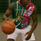 Custom South Africa and England Rugby Sleeveless Zip Hoodie - The Red Rose with Protea Pattern - African Pride