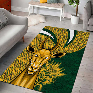 South Africa Rugby Area Rug - Come On Bokke, Champion World Cup