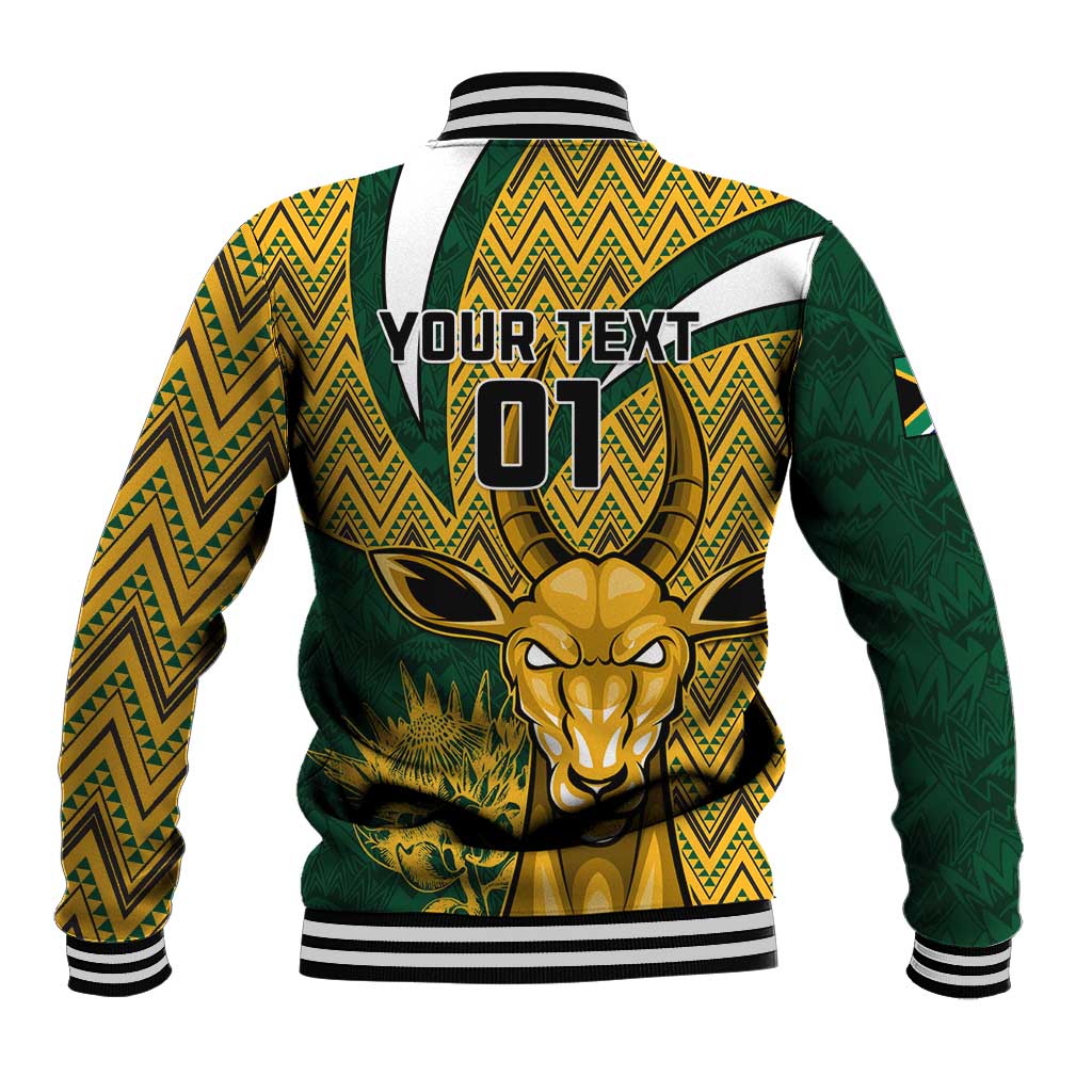 Custom South Africa Rugby Baseball Jacket - Come On Bokke, Champion World Cup LT01