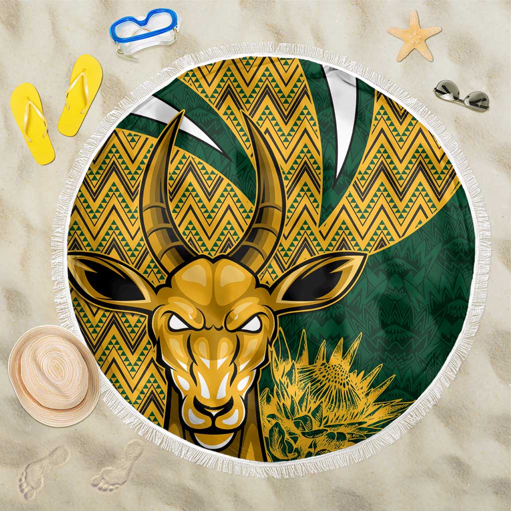 South Africa Rugby Beach Blanket - Come On Bokke, Champion World Cup