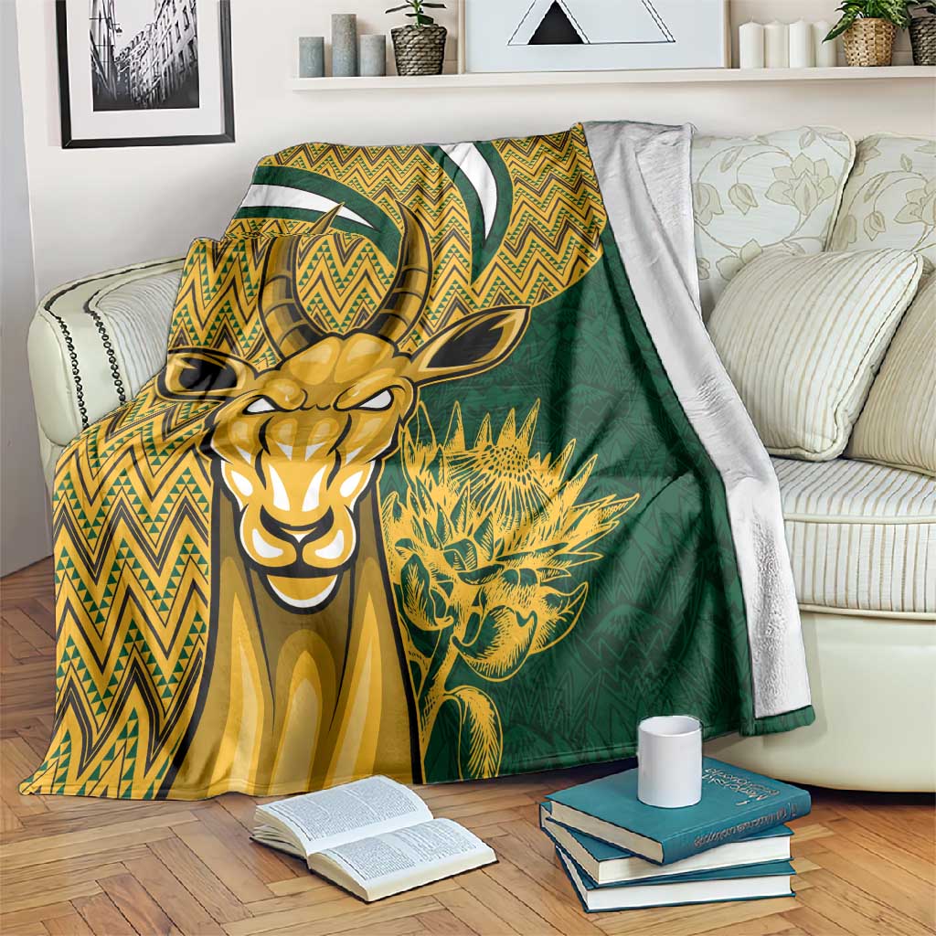 South Africa Rugby Blanket - Come On Bokke, Champion World Cup