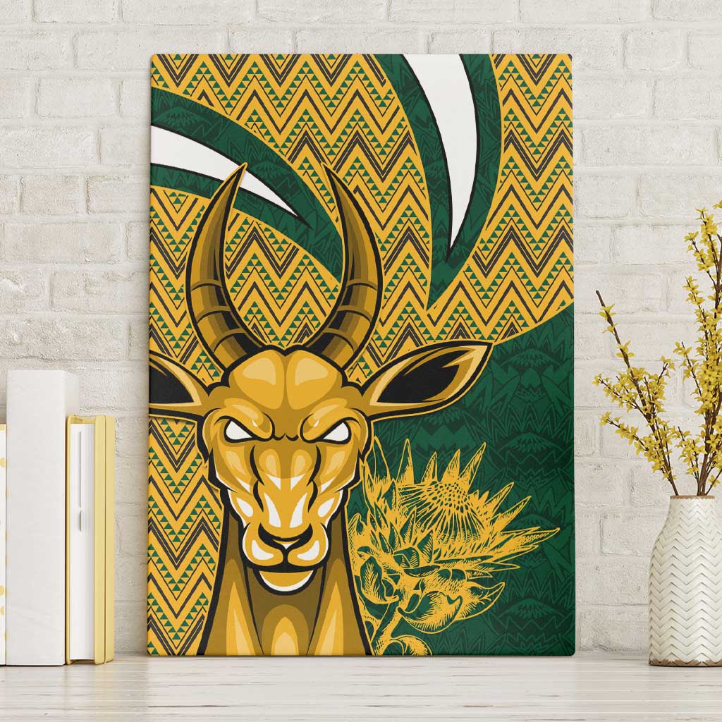 South Africa Rugby Canvas Wall Art - Come On Bokke, Champion World Cup