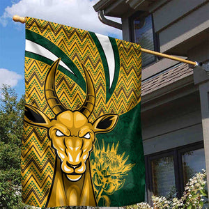 South Africa Rugby Garden Flag - Come On Bokke, Champion World Cup