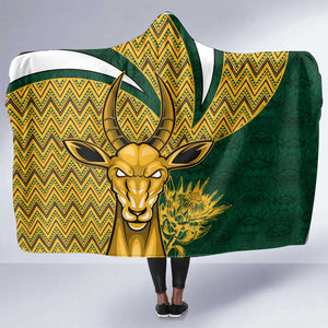 South Africa Rugby Hooded Blanket - Come On Bokke, Champion World Cup