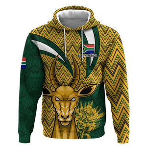 Custom South Africa Rugby Hoodie - Come On Bokke, Champion World Cup