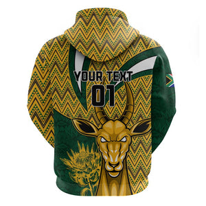 Custom South Africa Rugby Hoodie - Come On Bokke, Champion World Cup