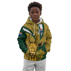 Custom South Africa Rugby Kid Hoodie - Come On Bokke, Champion World Cup