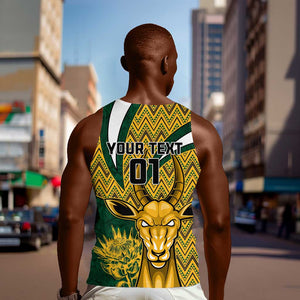 Custom South Africa Rugby Men Tank Top - Come On Bokke, Champion World Cup