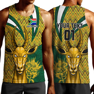 Custom South Africa Rugby Men Tank Top - Come On Bokke, Champion World Cup