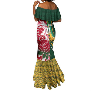 Custom South Africa Rugby Mermaid Dress - Come On Bokke, Champion World Cup