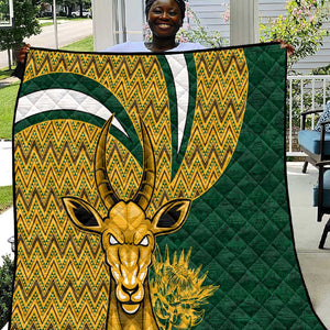 South Africa Rugby Quilt - Come On Bokke, Champion World Cup