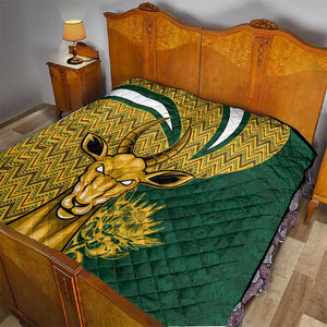 South Africa Rugby Quilt - Come On Bokke, Champion World Cup