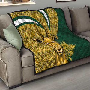 South Africa Rugby Quilt - Come On Bokke, Champion World Cup