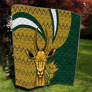 South Africa Rugby Quilt - Come On Bokke, Champion World Cup