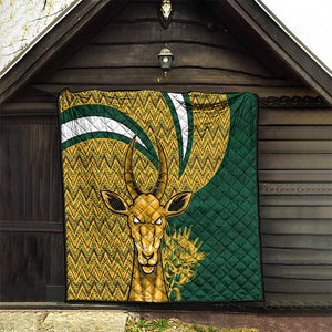 South Africa Rugby Quilt - Come On Bokke, Champion World Cup