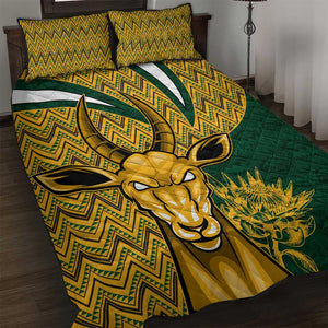 South Africa Rugby Quilt Bed Set - Come On Bokke, Champion World Cup