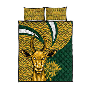 South Africa Rugby Quilt Bed Set - Come On Bokke, Champion World Cup