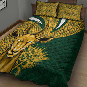 South Africa Rugby Quilt Bed Set - Come On Bokke, Champion World Cup