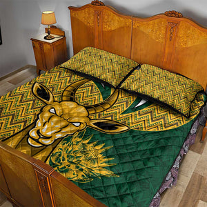 South Africa Rugby Quilt Bed Set - Come On Bokke, Champion World Cup