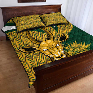 South Africa Rugby Quilt Bed Set - Come On Bokke, Champion World Cup