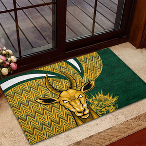 South Africa Rugby Rubber Doormat - Come On Bokke, Champion World Cup