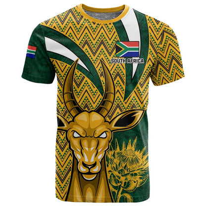 Custom South Africa Rugby T shirt - Come On Bokke, Champion World Cup