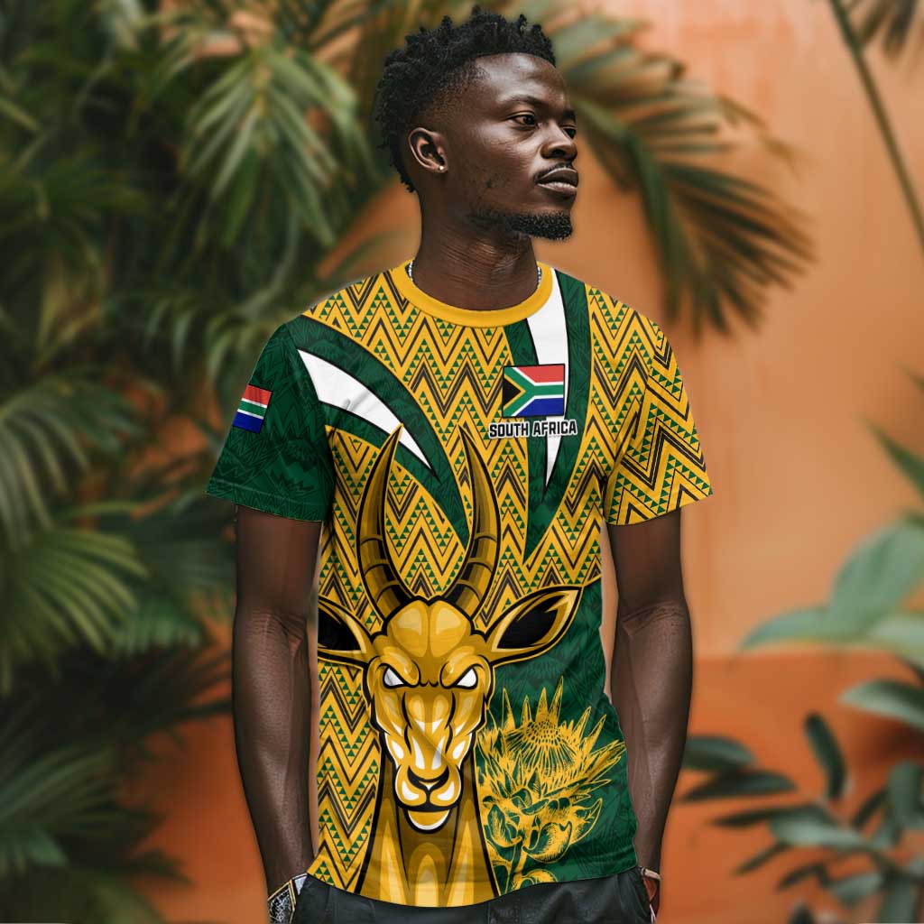 Custom South Africa Rugby T shirt - Come On Bokke, Champion World Cup
