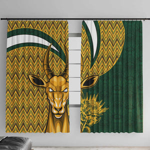 South Africa Rugby Window Curtain - Come On Bokke, Champion World Cup