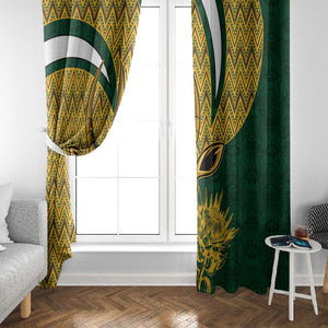 South Africa Rugby Window Curtain - Come On Bokke, Champion World Cup