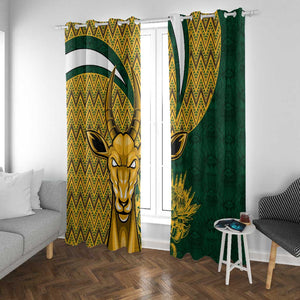 South Africa Rugby Window Curtain - Come On Bokke, Champion World Cup