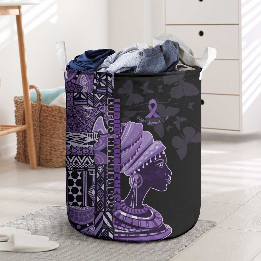African Lady Lupus Awareness Laundry Basket Fight Support Cure