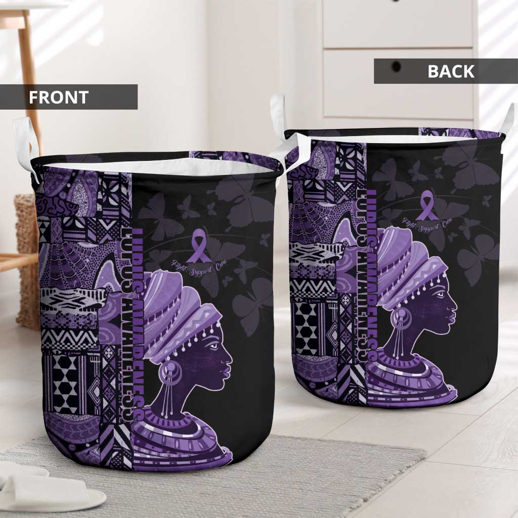 African Lady Lupus Awareness Laundry Basket Fight Support Cure