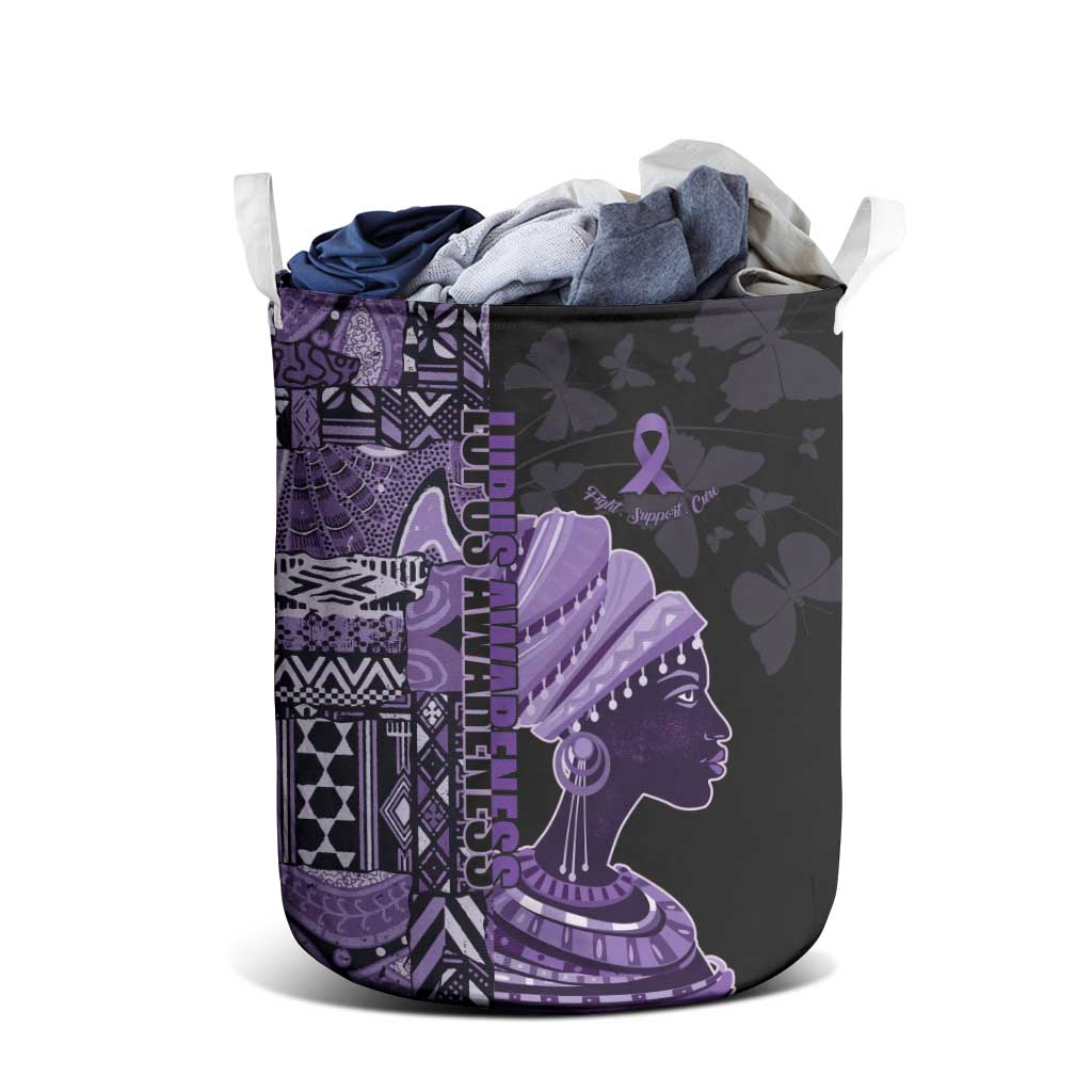 African Lady Lupus Awareness Laundry Basket Fight Support Cure