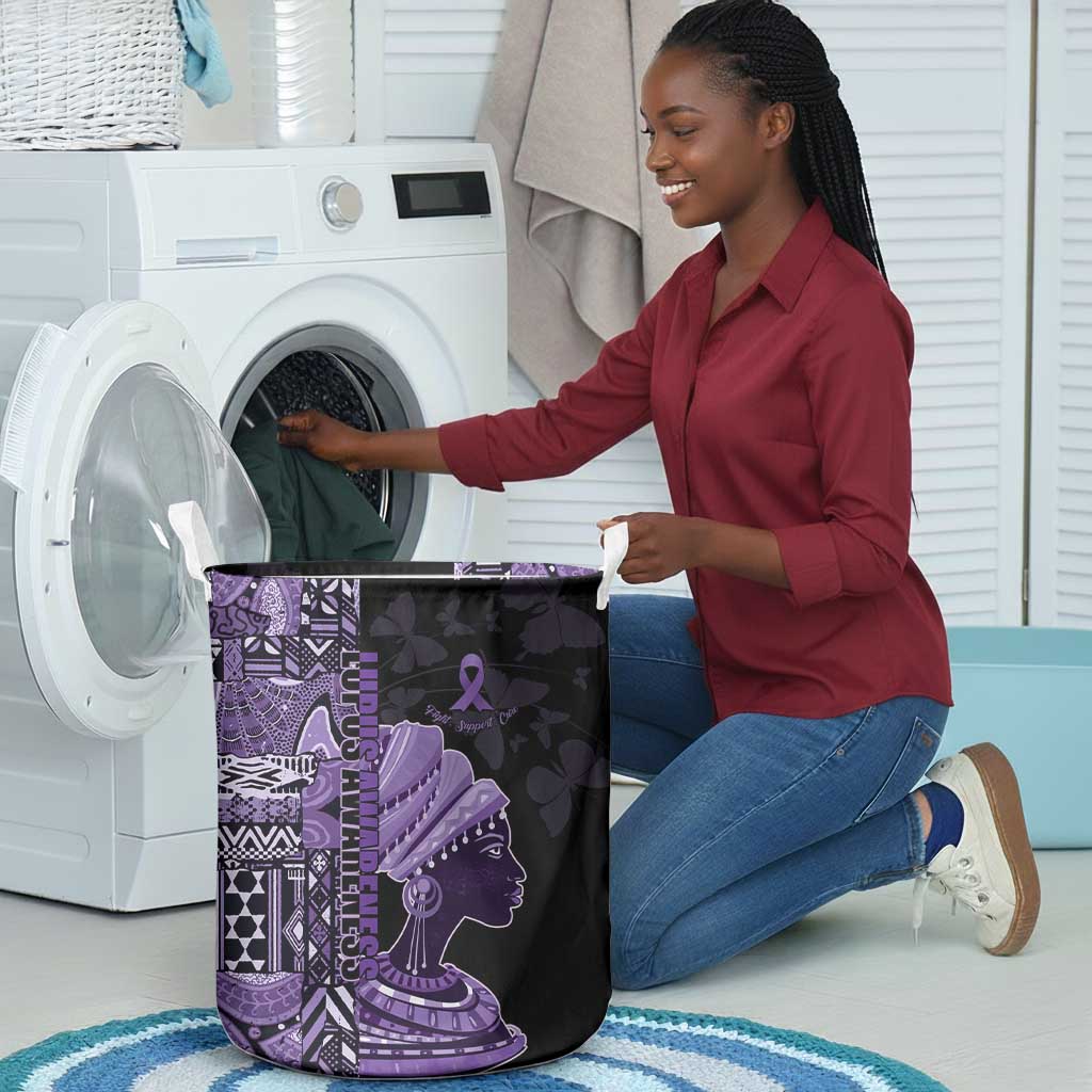 African Lady Lupus Awareness Laundry Basket Fight Support Cure