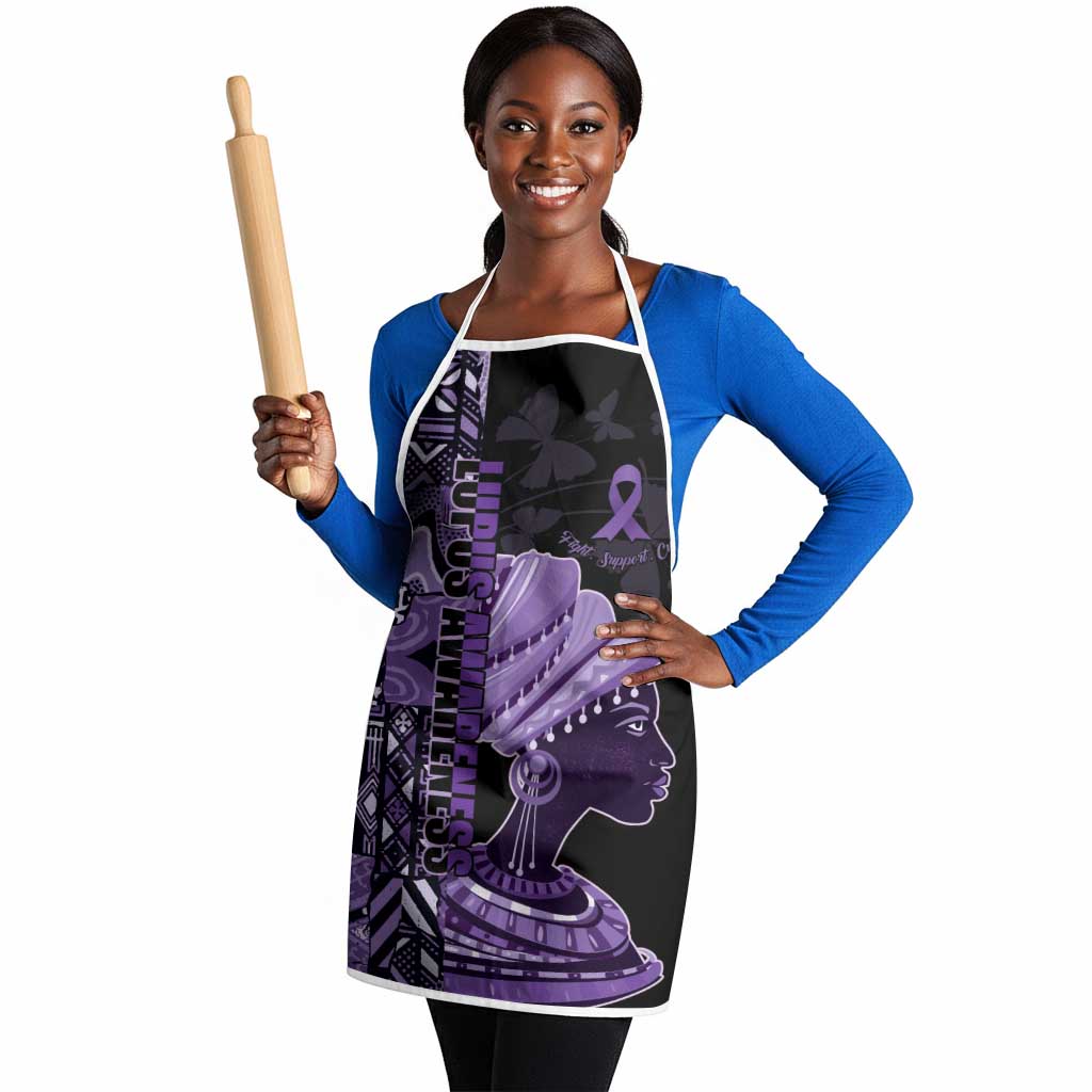 African Lady Lupus Awareness Apron Fight Support Cure