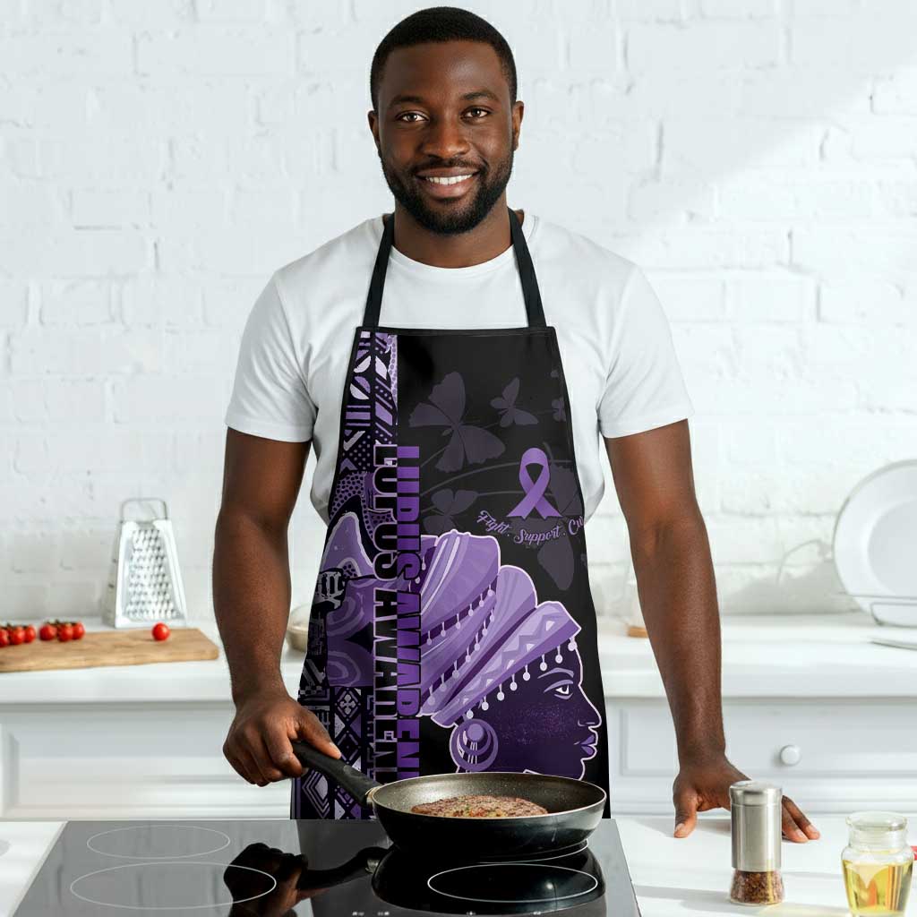 African Lady Lupus Awareness Apron Fight Support Cure